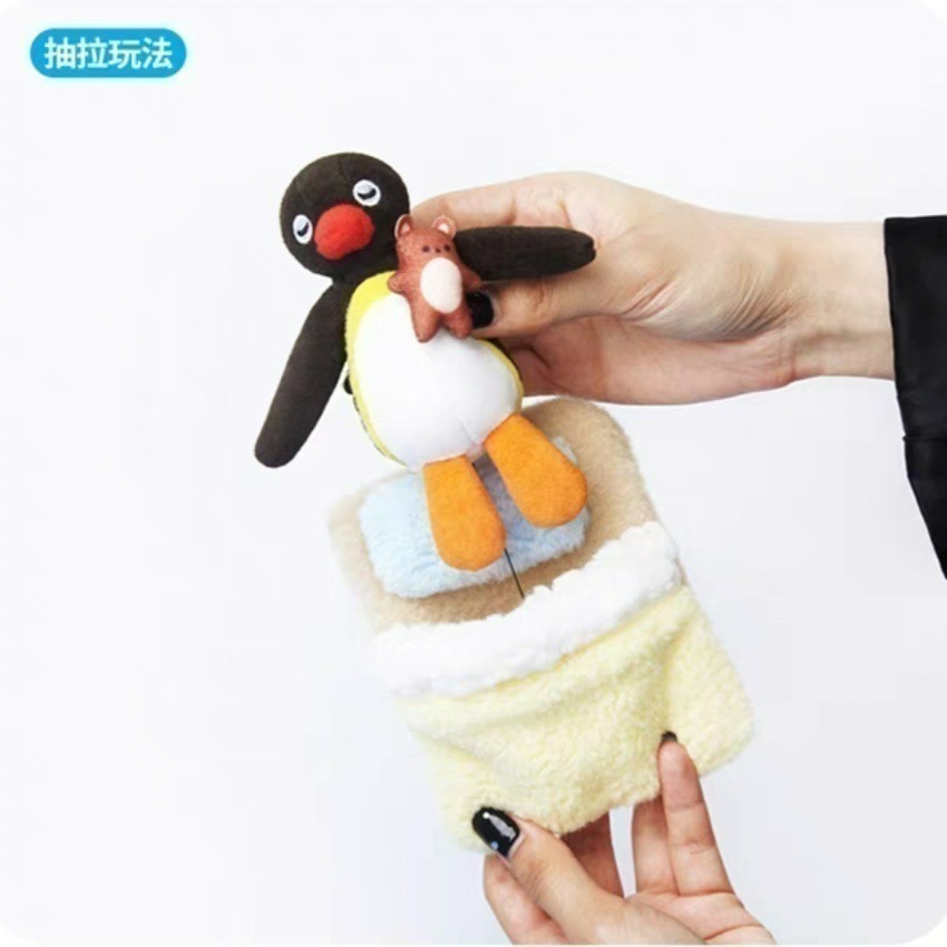 〈預購〉企鵝家族 pingu pinga 被窩睏睏 娃娃 睡覺 吊飾睡眠-細節圖5