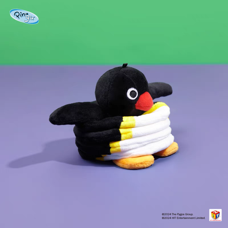 〈現貨〉企鵝家族 pingu 彈簧造型 娃娃 吊飾-細節圖5