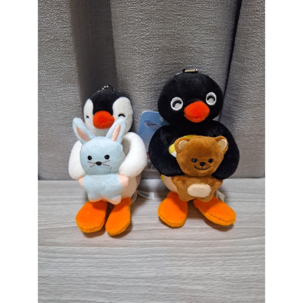 〈現貨〉企鵝家族 pingu 電腦掛件 娃娃吊飾 抱熊 抱兔-細節圖7