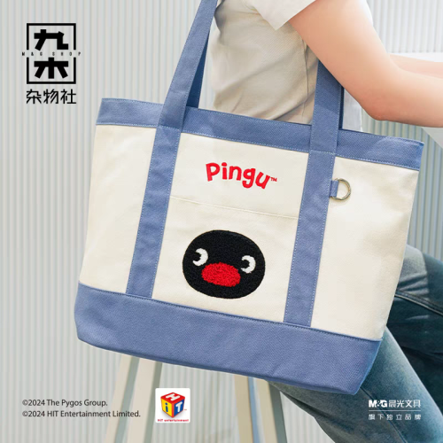 《現貨》企鵝家族 pingu 帆布包 手提包 單肩包 托特包