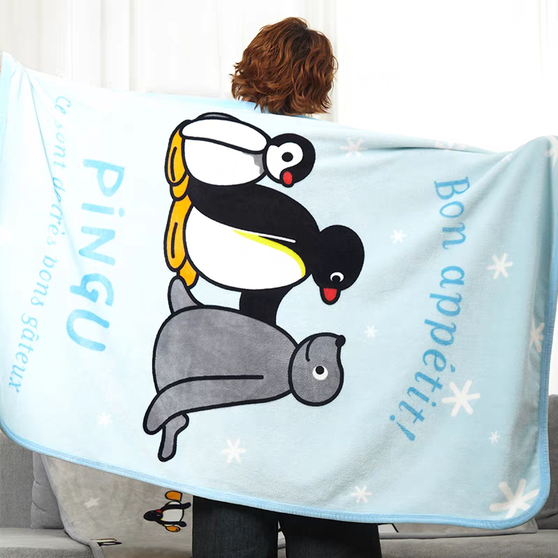 《預購》pingu 企鵝家族 毛毯 毯子 冷氣毯-細節圖2