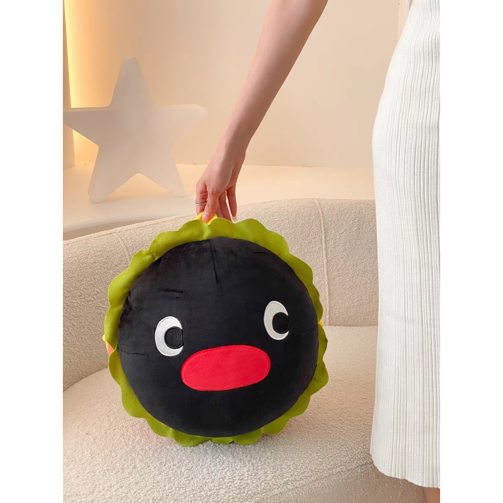 〈預購〉企鵝家族 pingu 漢堡 造型 抱枕 食物 吃貨 禮物-細節圖4