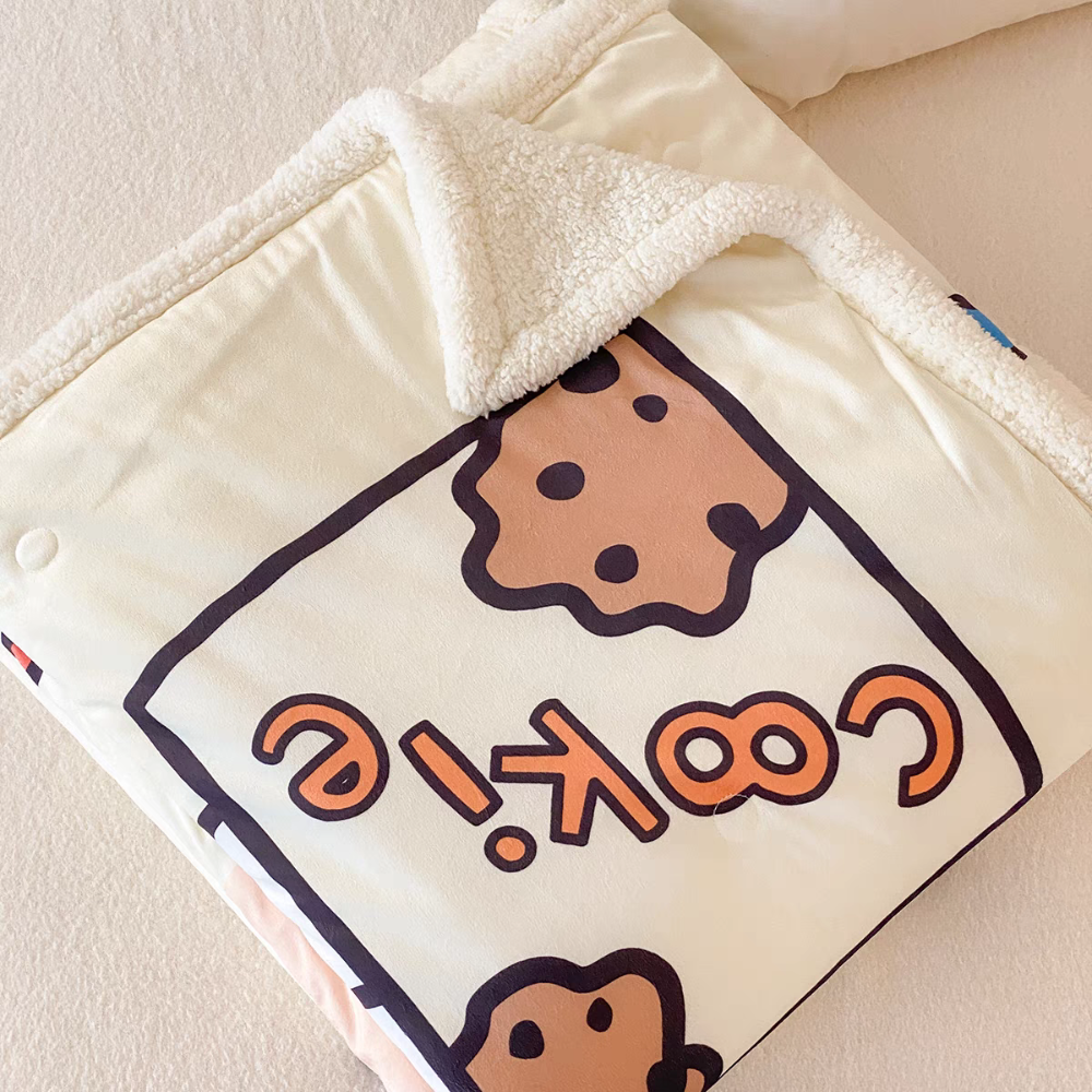 〈預購〉企鵝家族 pingu pinga 餅乾 黃色 羊羔絨 毛毯 毯子 棉被-細節圖3