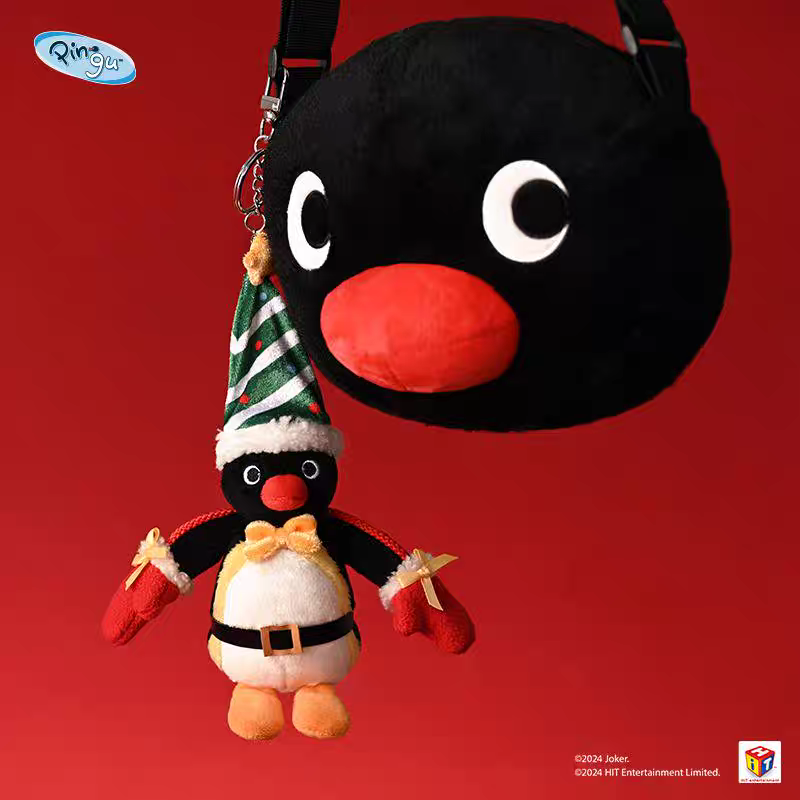 〈現貨〉企鵝家族 pingu 聖誕節 聖誕樹 裝飾 聖誕老人 娃娃 吊飾-細節圖4