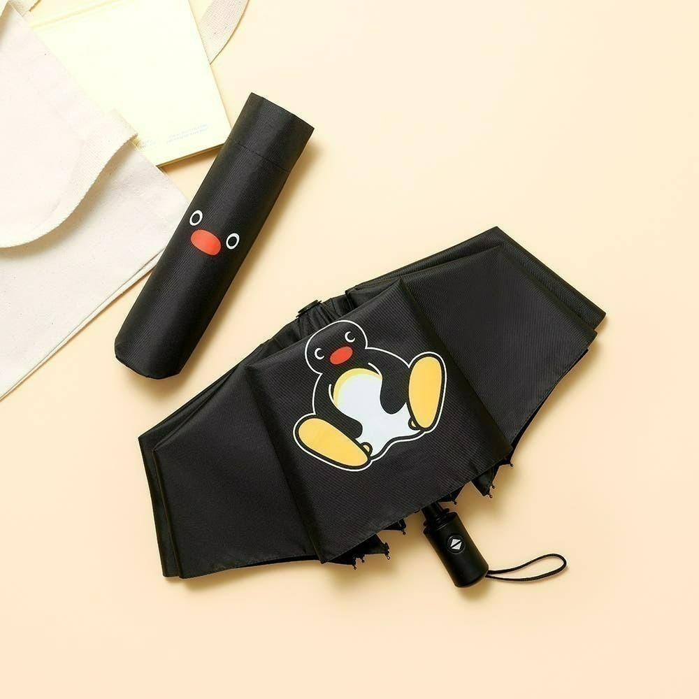 〈現貨〉韓國 企鵝家族 pingu 自動傘 雨傘 陽傘 黑傘