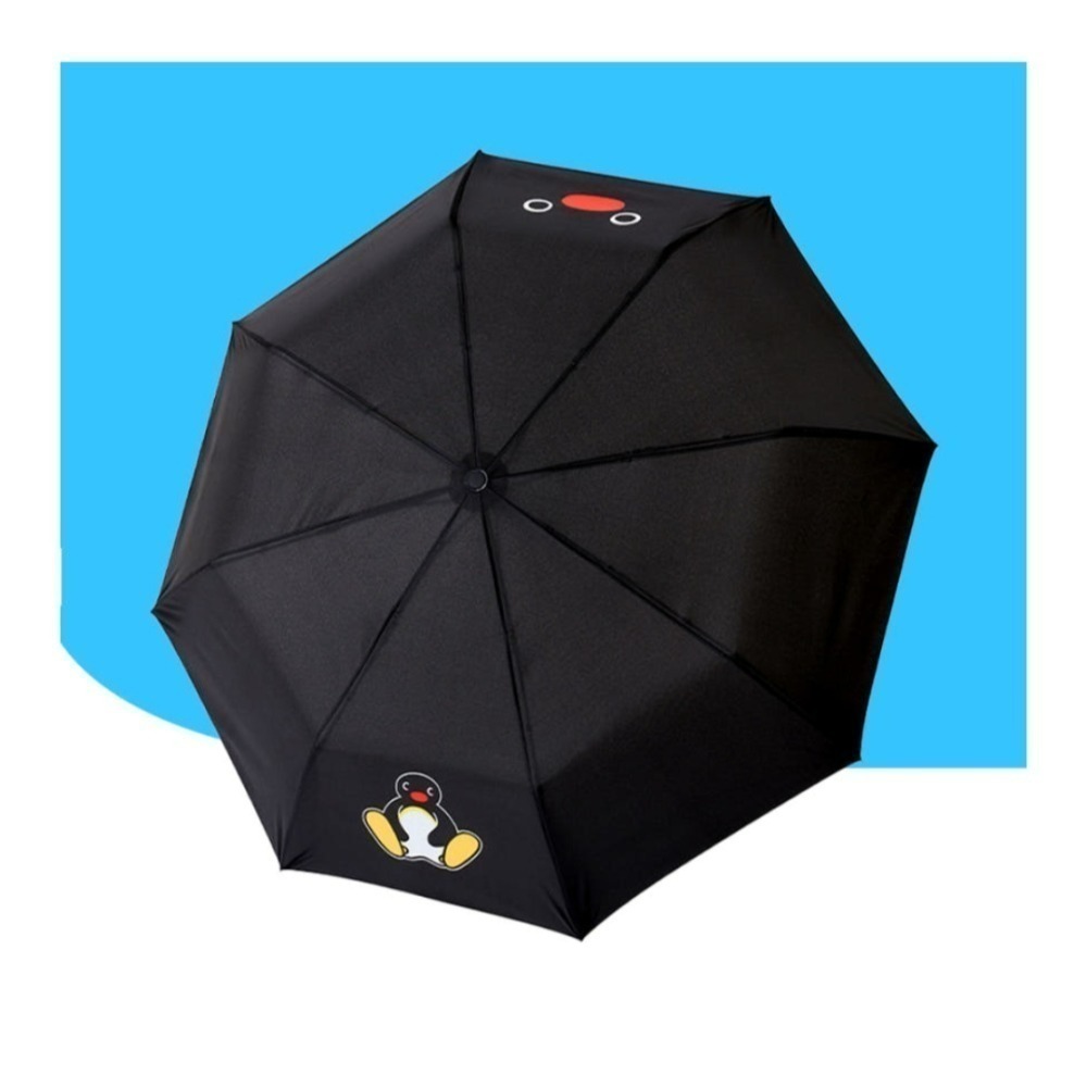 〈現貨〉韓國 企鵝家族 pingu 自動傘 雨傘 陽傘 黑傘-細節圖3