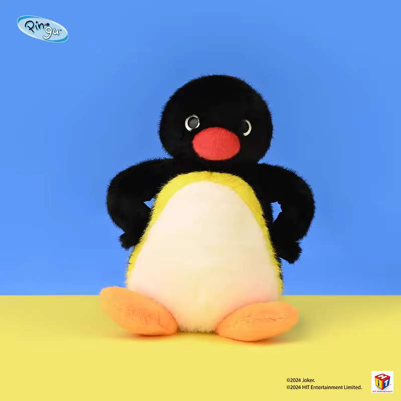 〈預購〉企鵝家族 pingu 絨毛 長毛 炸毛 刺毛版 32cm娃娃-細節圖3