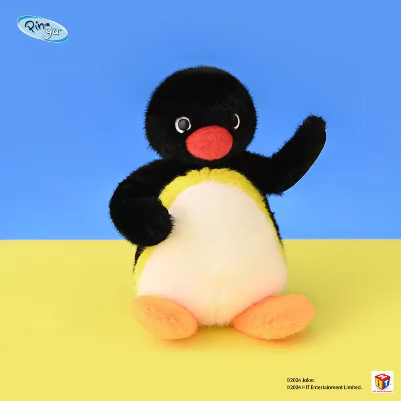 〈預購〉企鵝家族 pingu 絨毛 長毛 炸毛 刺毛版 32cm娃娃-細節圖4