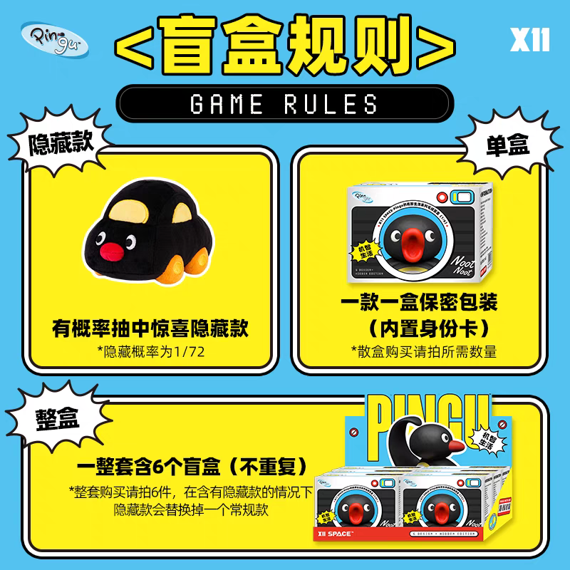 〈預購〉企鵝家族 pingu pinga 機智生活 娃娃 手機 耳機 相機 汽車 手錶 機器人 盲盒-細節圖2