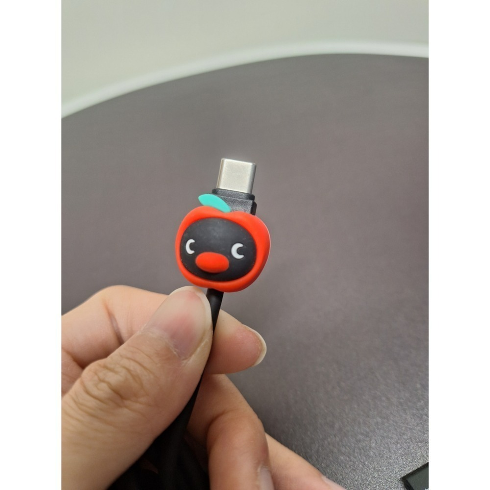 《預購》企鵝家族 pingu 蘋果造型 快充 雙頭 typec充電線 60w 1.2m-細節圖3