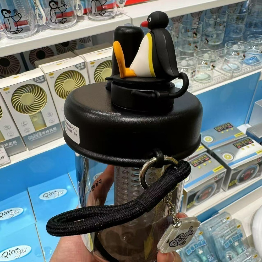 〈預購〉企鵝家族 pingu 水壺 泡茶 水瓶 400ml 白色 黑色-細節圖3