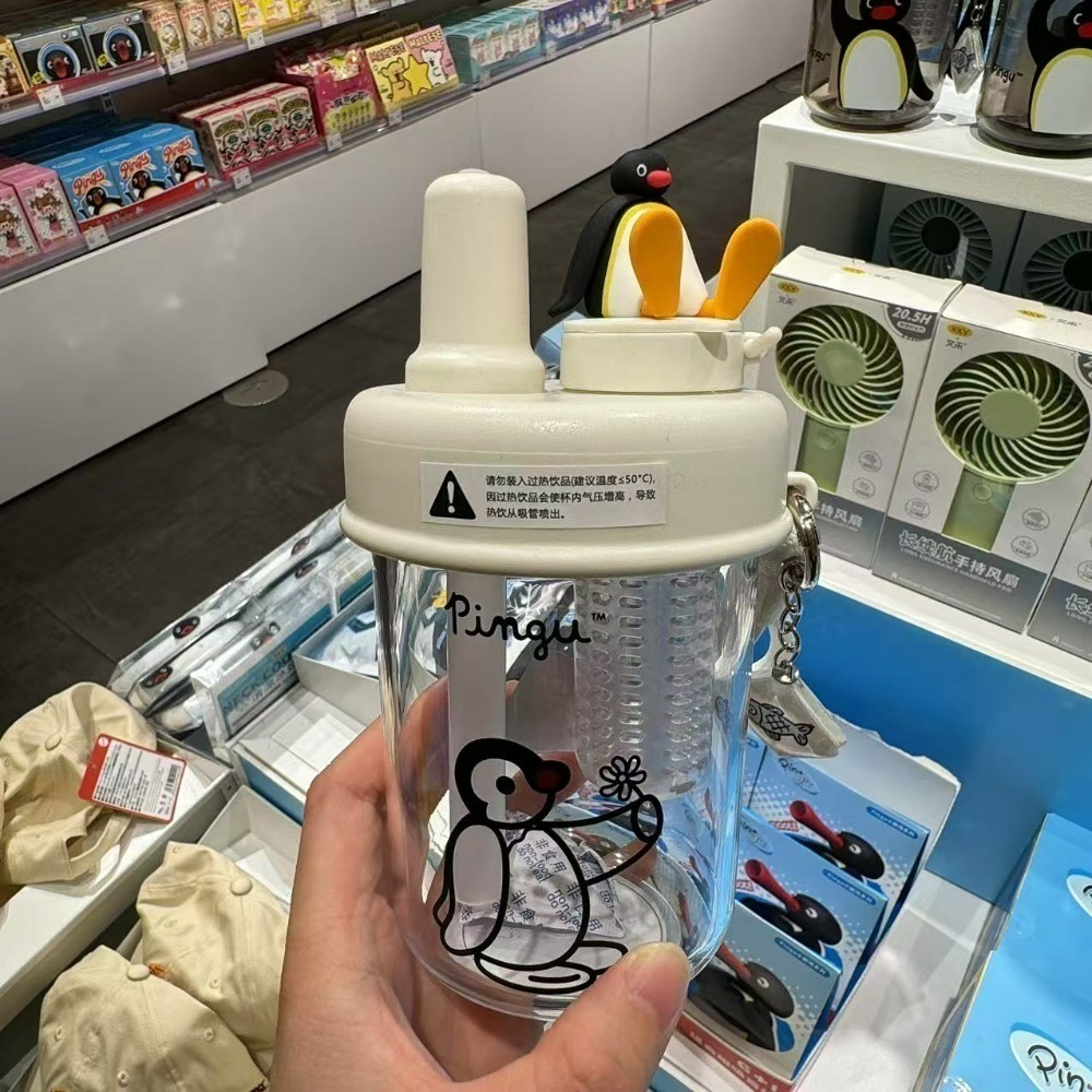 〈預購〉企鵝家族 pingu 水壺 泡茶 水瓶 400ml 白色 黑色-細節圖6