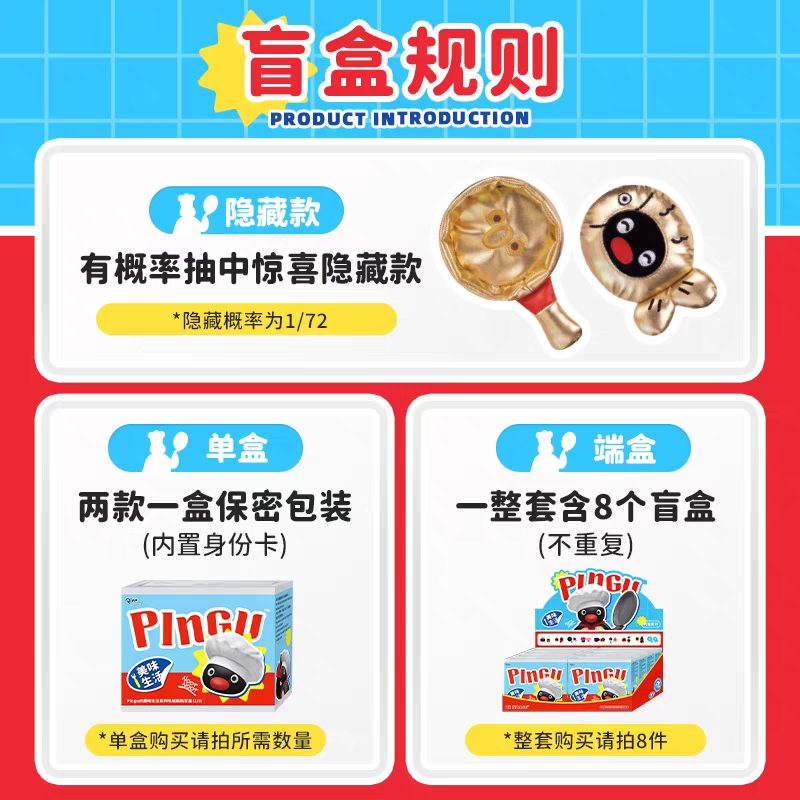 〈部分現貨〉企鵝家族 pingu 美味生活 盲盒娃娃 磁鐵 美食-細節圖6