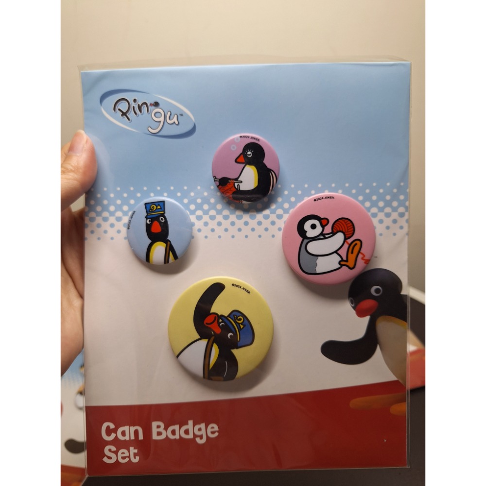 〈現貨〉韓國 企鵝家族 pingu pinga 四入徽章組 別針 裝飾-細節圖3