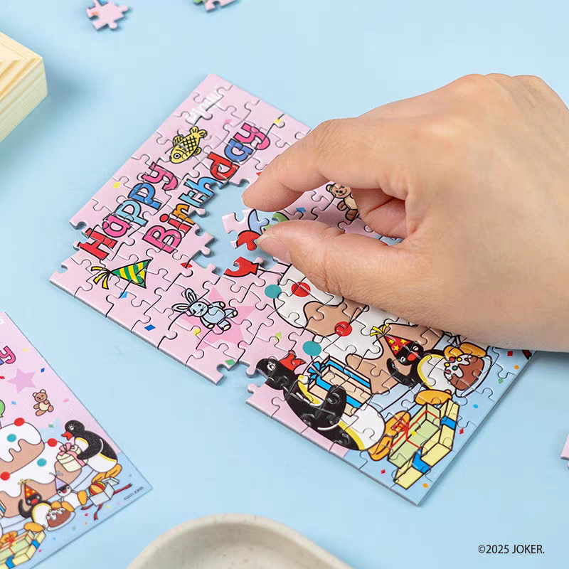 〈預購〉企鵝家族 pingu 拼圖 相框組 126片 明信片 卡片-細節圖3