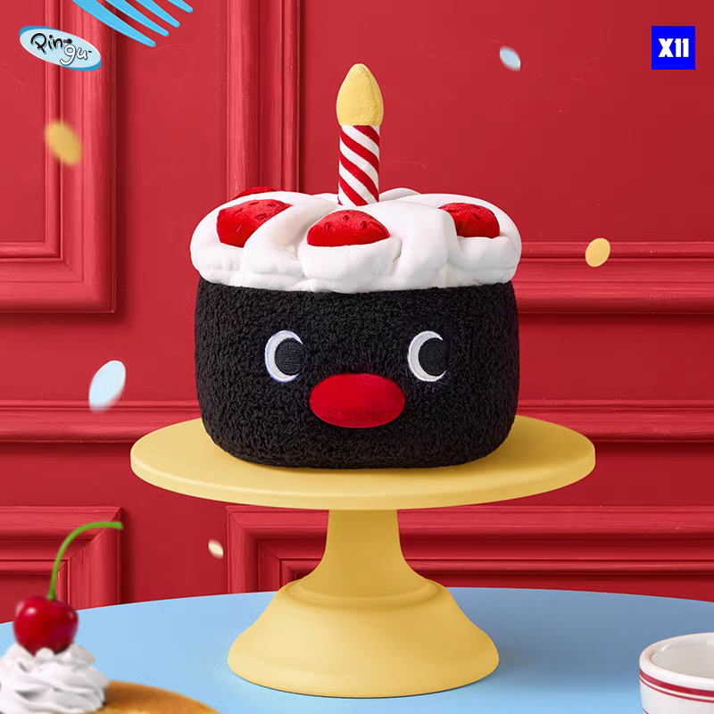 〈預購〉企鵝家族 pingu 45週年 蛋糕 娃娃 發聲 裝飾擺飾 慶生 錄音-細節圖3