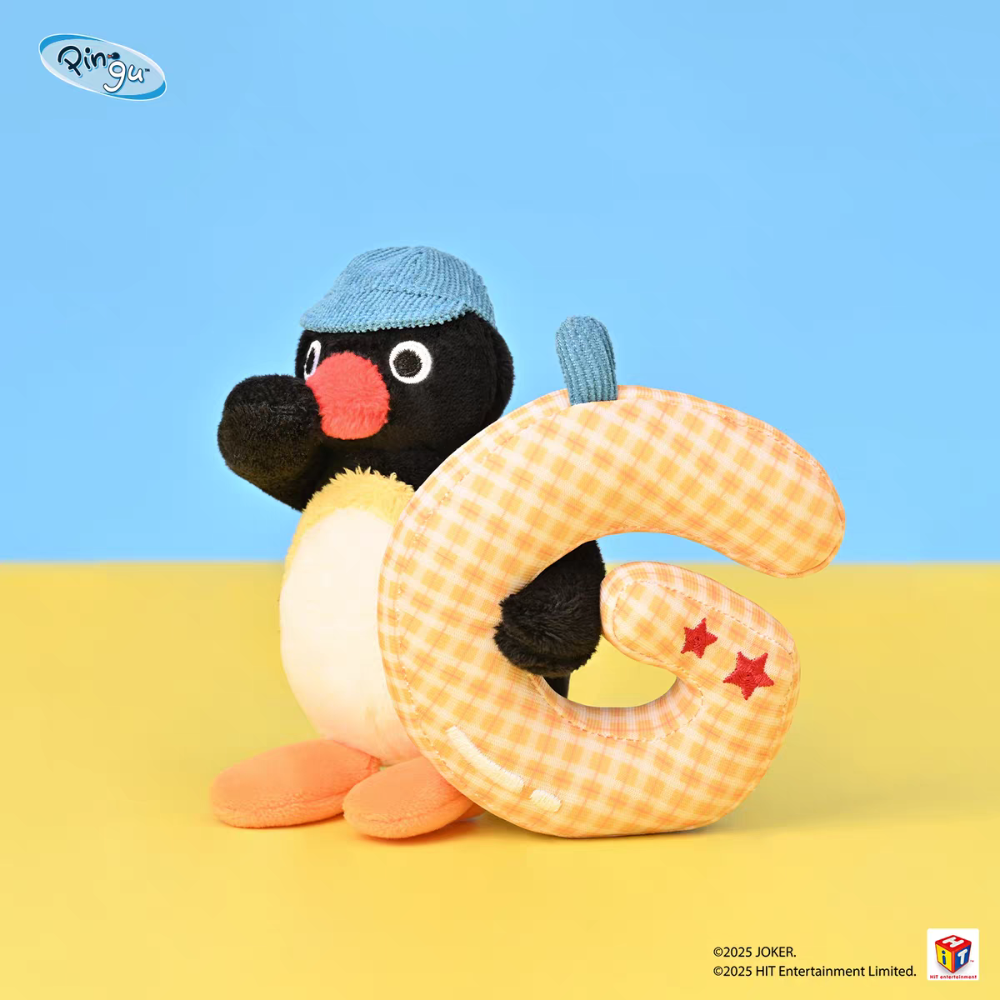 《預購》企鵝家族 pingu 通訊系列 字母G omg 傳聲筒 娃娃吊飾 鑰匙圈-細節圖3
