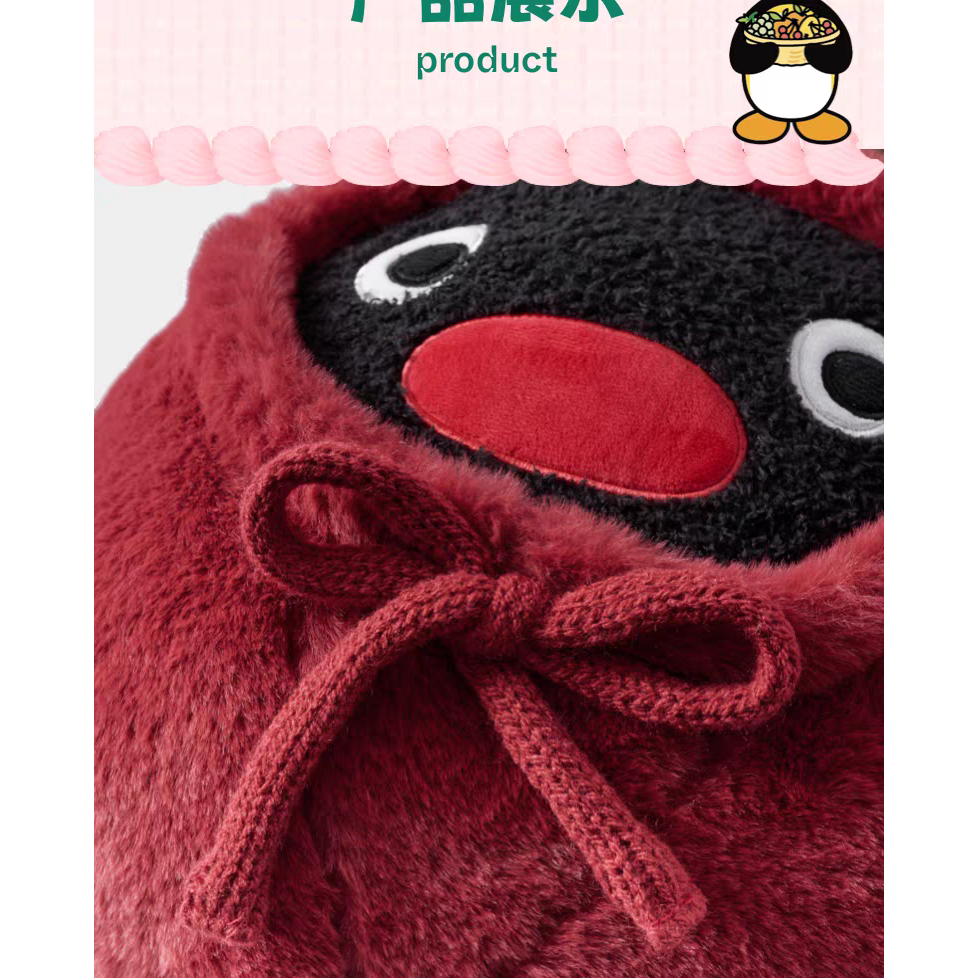 〈預購〉企鵝家族 pingu pinga 櫻桃 抱枕 靠枕 大抱枕-細節圖5