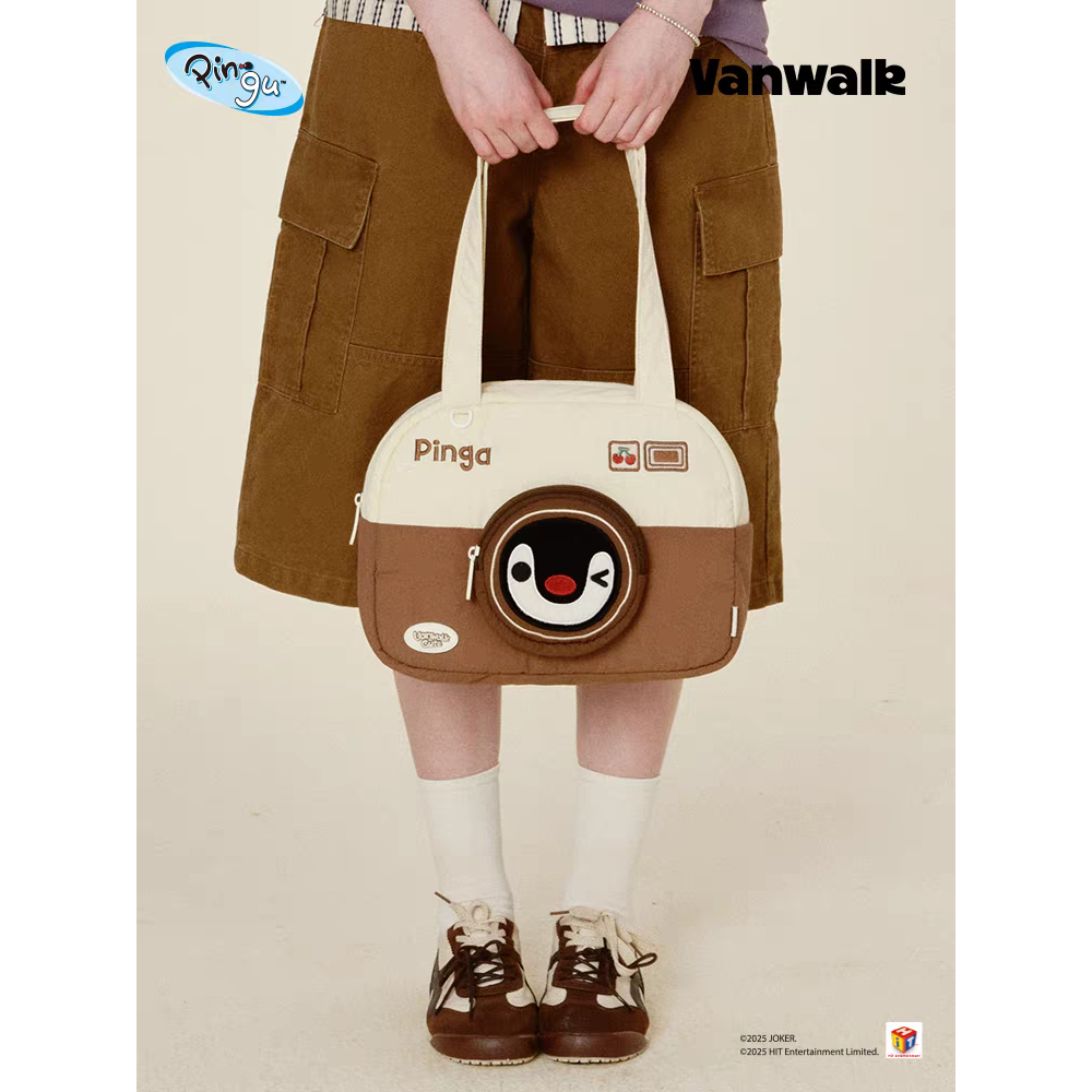 〈預購〉企鵝家族 pingu pinga 相機造型 肩背包 旅行-細節圖2