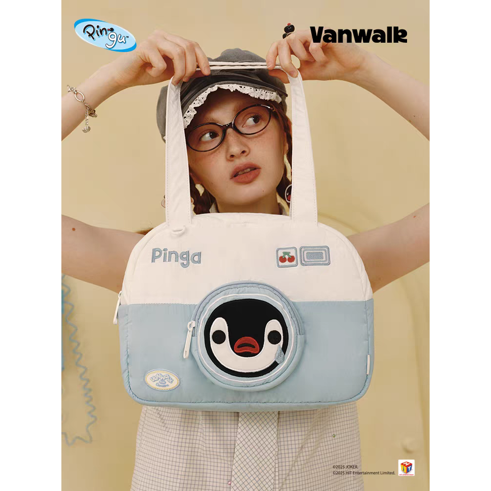 〈預購〉企鵝家族 pingu pinga 相機造型 肩背包 旅行-細節圖4