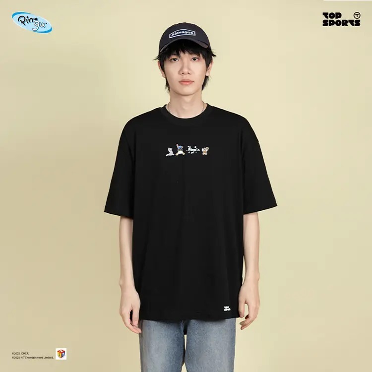 《預購》企鵝家族 pingu 棒球漫畫 衣服 短袖 短T 黑T 白T-細節圖3