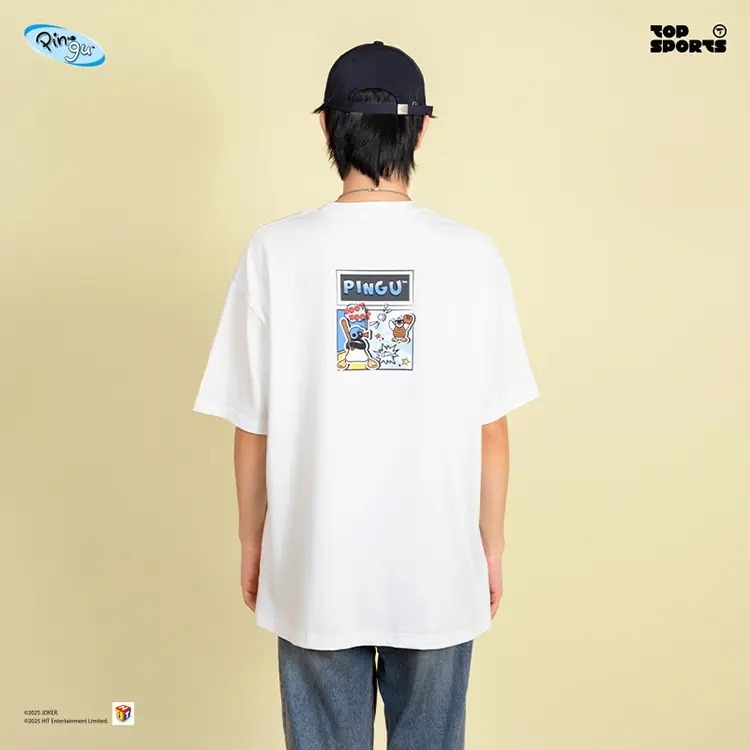 《預購》企鵝家族 pingu 棒球漫畫 衣服 短袖 短T 黑T 白T-細節圖6