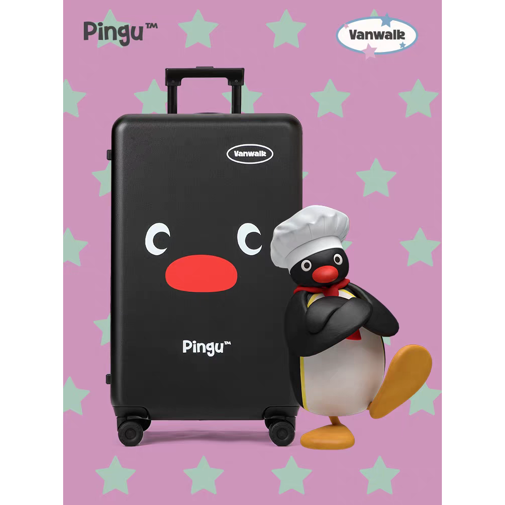 〈預購〉企鵝家族 pingu pinga 黑色 行李箱 22吋 26吋 藍色 白色 旅行 出國-規格圖7