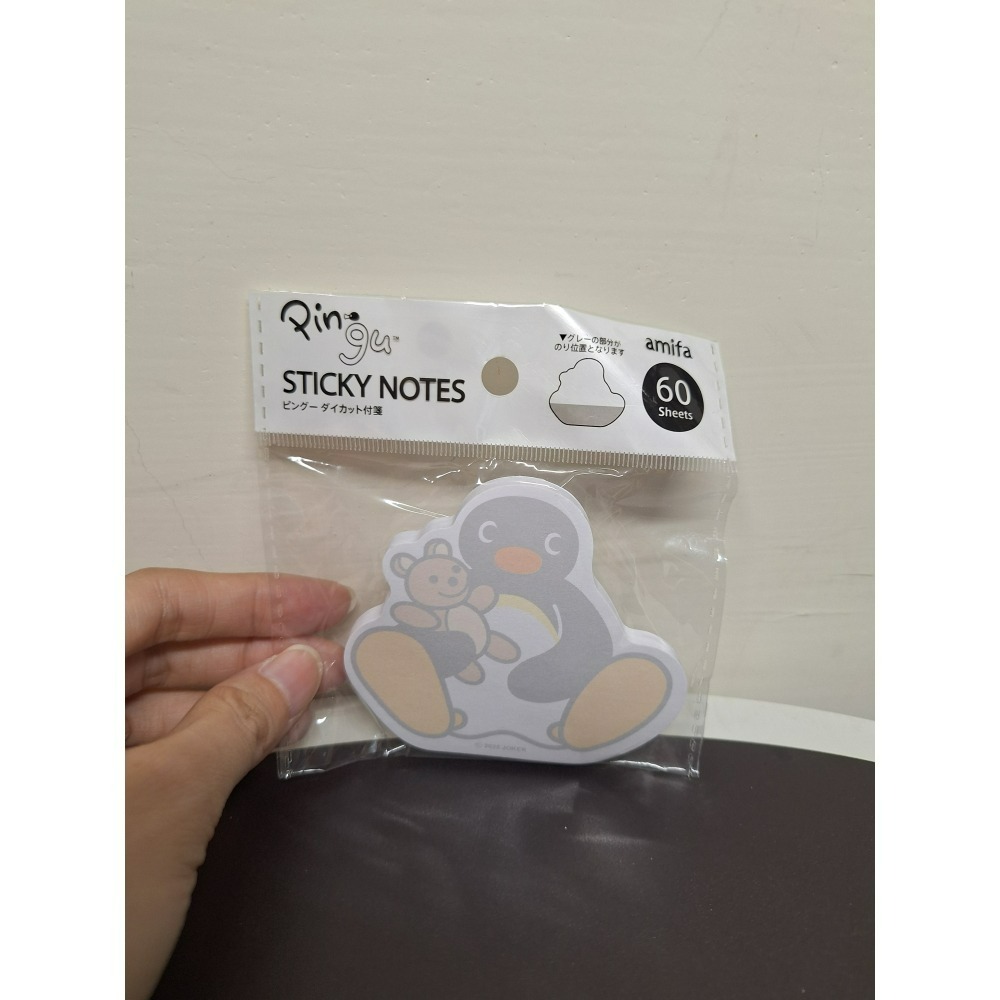 〈現貨〉日本 百元商店 企鵝家族 pingu 人形 人型便條紙 便利貼 60張