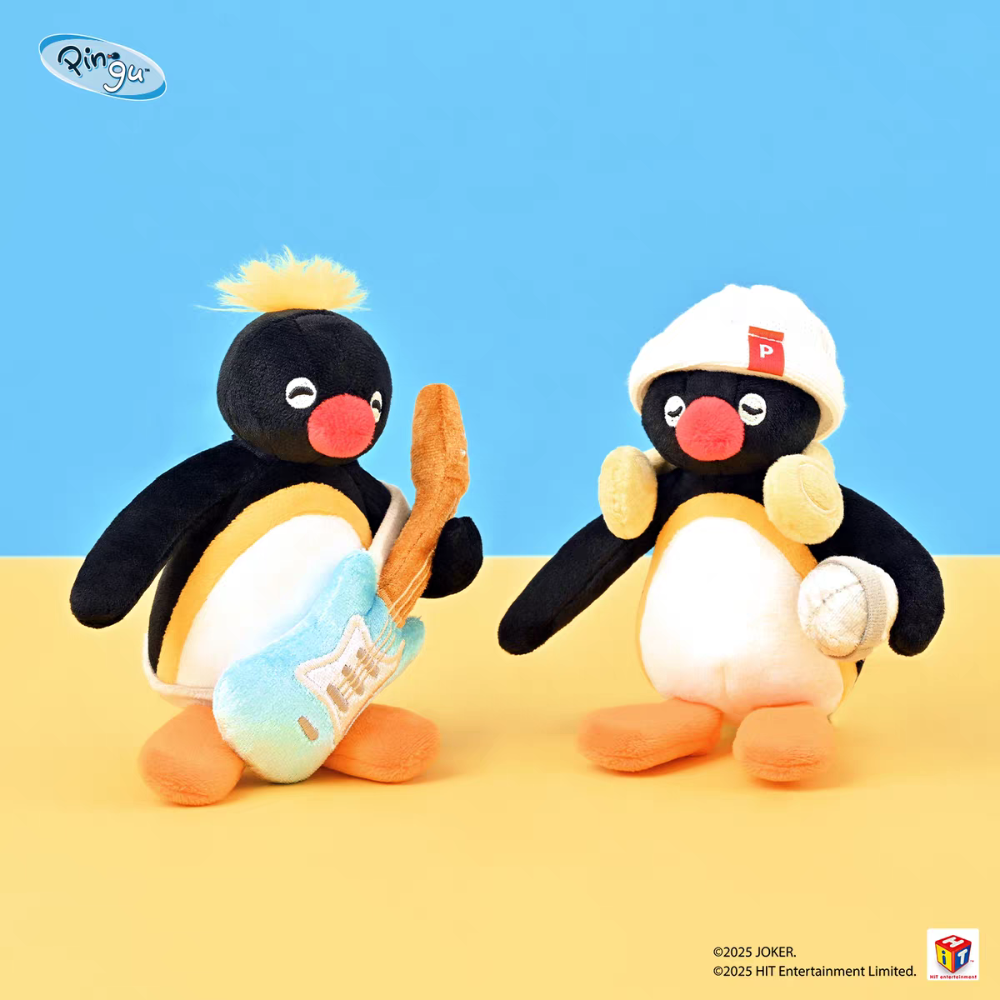 〈預購〉企鵝家族 pingu 音樂系列 樂團 娃娃 吊飾 鑰匙圈-細節圖2