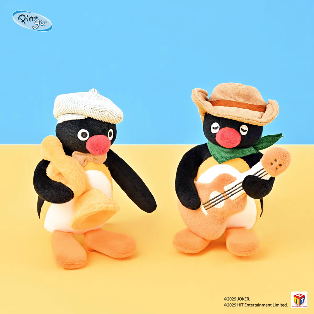 〈預購〉企鵝家族 pingu 音樂系列 樂團 娃娃 吊飾 鑰匙圈-細節圖4