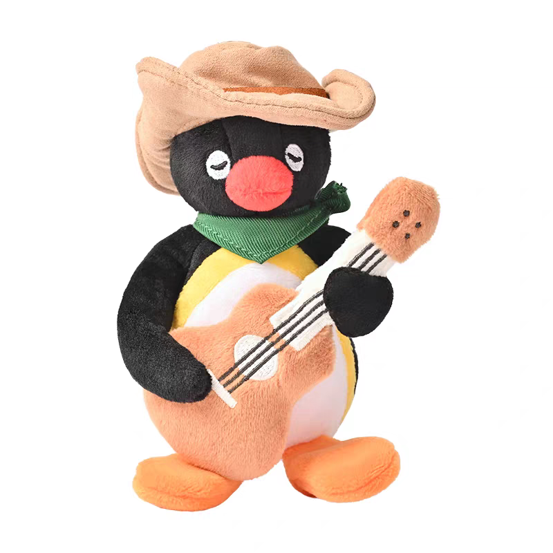 〈預購〉企鵝家族 pingu 音樂系列 樂團 娃娃 吊飾 鑰匙圈-規格圖7
