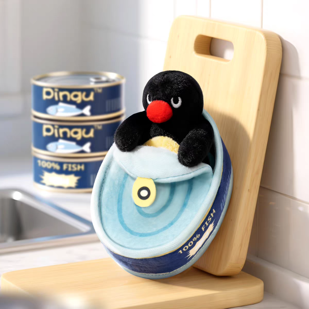 〈預購〉企鵝家族 pingu 躲貓貓系列 罐頭 零食 薯片 娃娃 吊飾 盲盒-細節圖5