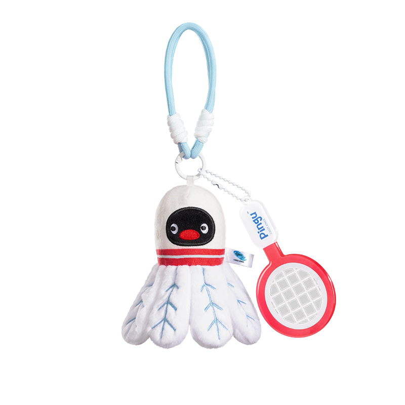 〈預購〉企鵝家族 pingu 運動系列 球類 羽球 羽毛球 網球 壺鈴 拳擊 保齡球 娃娃 吊飾 鑰匙圈-規格圖10