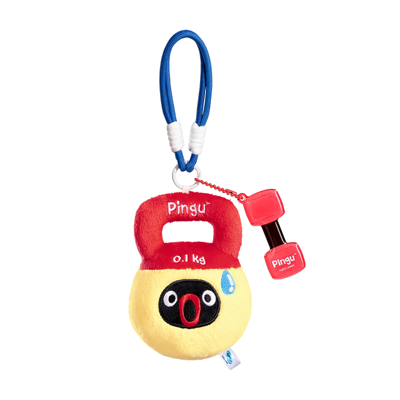〈預購〉企鵝家族 pingu 運動系列 球類 羽球 羽毛球 網球 壺鈴 拳擊 保齡球 娃娃 吊飾 鑰匙圈-規格圖10