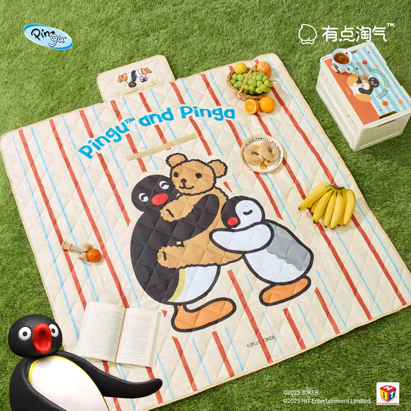 〈預購〉企鵝家族 pingu pinga 野餐墊 摺疊 折疊 墊子-細節圖6