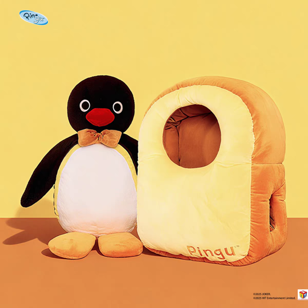 〈預購〉企鵝家族 pingu 巨大 吐司抱枕 娃娃 55cm-細節圖2