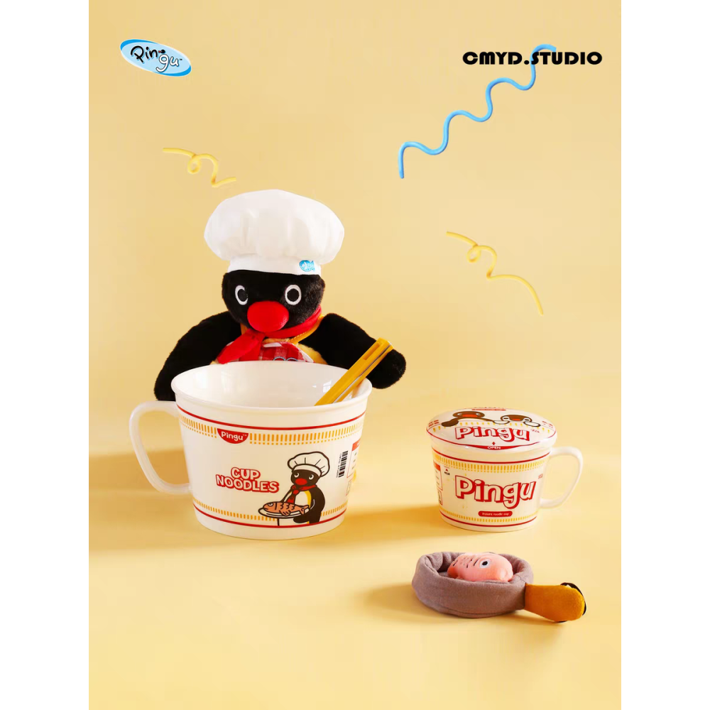 〈預購〉企鵝家族 pingu 泡麵碗造型 陶瓷碗 馬克杯 280ML 1000ML-細節圖5