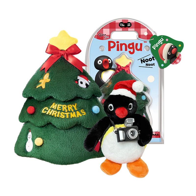 〈預購〉企鵝家族 pingu 聖誕節 聖誕快樂 禮物 聖誕樹盒 聖誕盒 娃娃-規格圖4