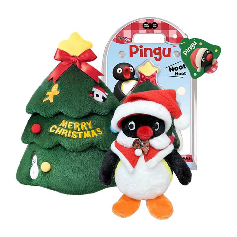 〈預購〉企鵝家族 pingu 聖誕節 聖誕快樂 禮物 聖誕樹盒 聖誕盒 娃娃-規格圖4