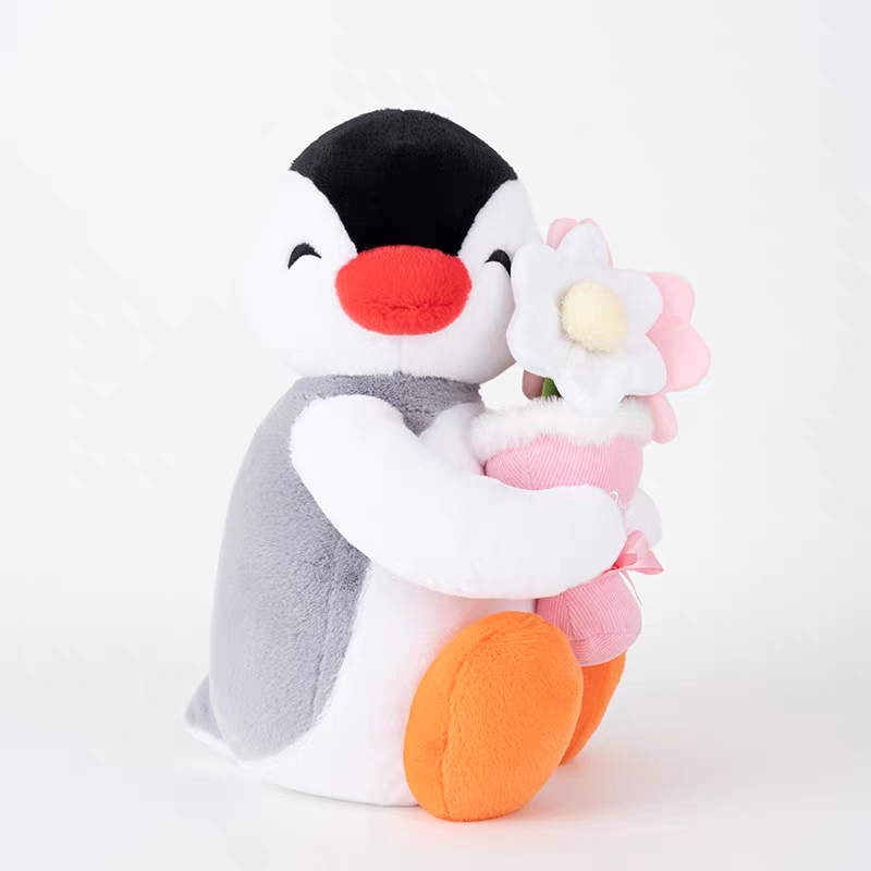 〈預購〉企鵝家族 pingu pinga 手拿 向日葵 30cm 娃娃-細節圖2