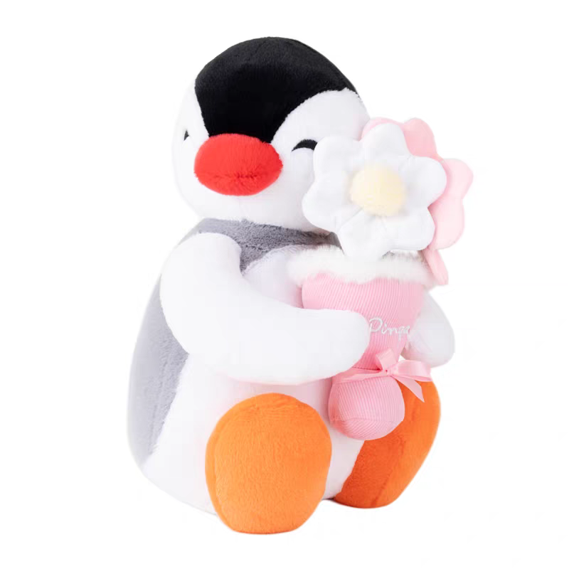 〈預購〉企鵝家族 pingu pinga 手拿 向日葵 30cm 娃娃-細節圖3