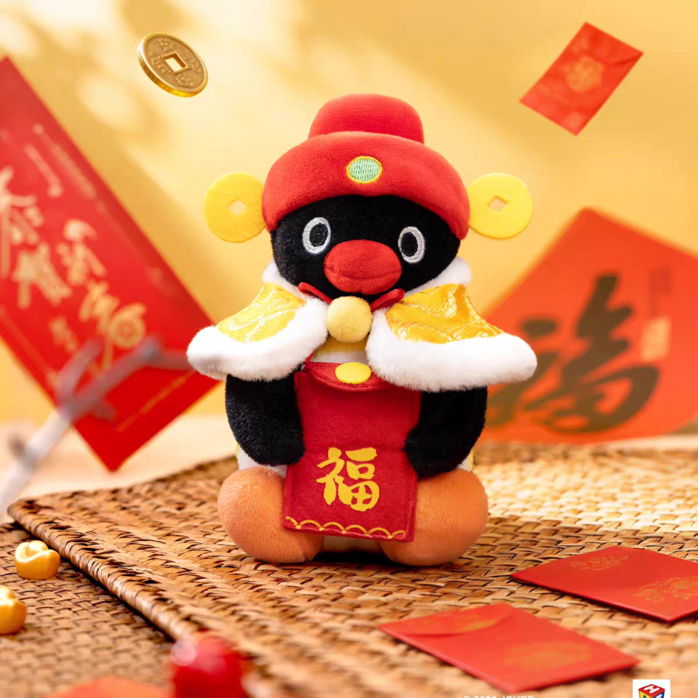 〈預購〉pingu 企鵝家族 新年系列 糖葫蘆 紅包 錦鯉 恭喜發財 過年 新年快樂 娃娃 吊飾 12cm-細節圖5