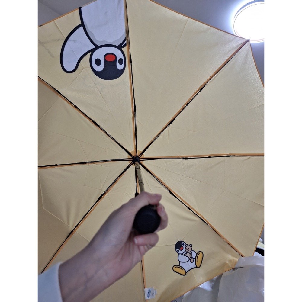 〈現貨〉韓國 企鵝家族 pingu pinga 黃色 雨傘 自動傘 傘-細節圖6