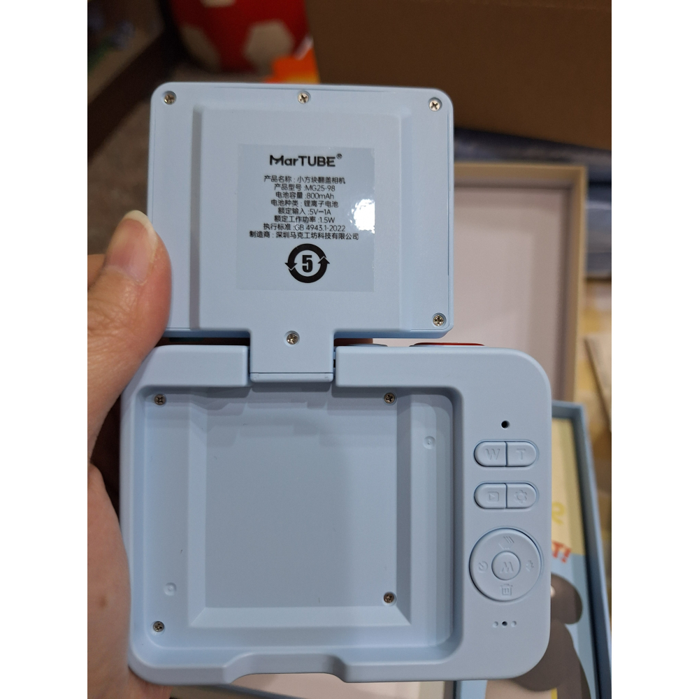 〈預購〉企鵝家族 pingu 新款 CCD 電子相機 翻蓋旋轉鏡頭 藍色相機-細節圖6