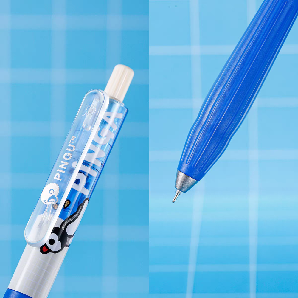 〈預購〉企鵝家族 pingu pinga 泳池派對 原子筆5入套裝 黑筆-細節圖2