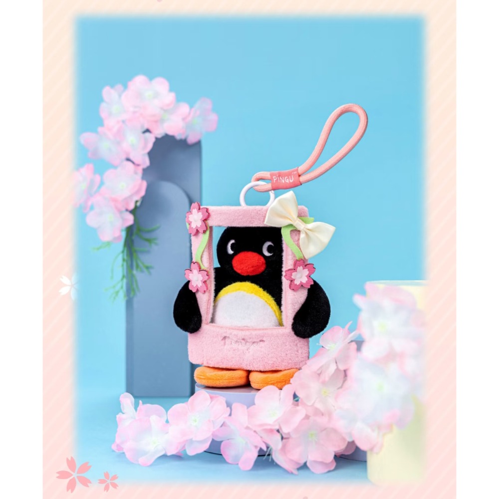 〈預購〉企鵝家族 pingu 百變櫻花系列 娃娃 吊飾 13cm-細節圖4