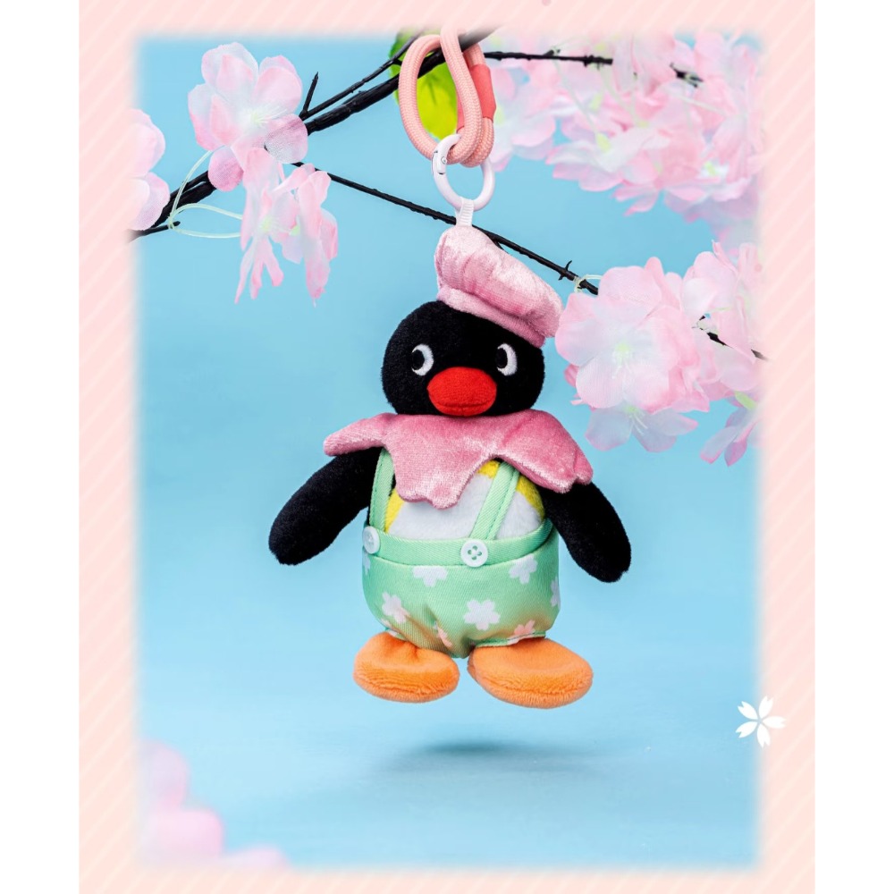 〈預購〉企鵝家族 pingu 百變櫻花系列 娃娃 吊飾 13cm-細節圖5