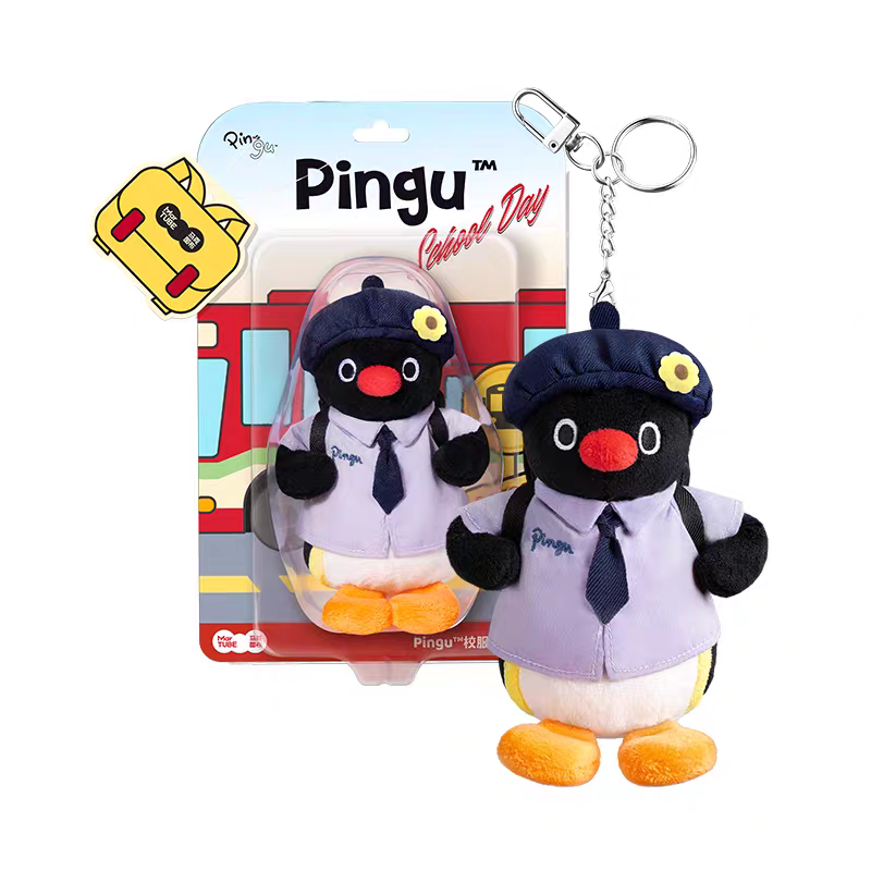〈預購〉企鵝家族 pingu 泰國 學生 制服 娃娃 吊飾-細節圖4