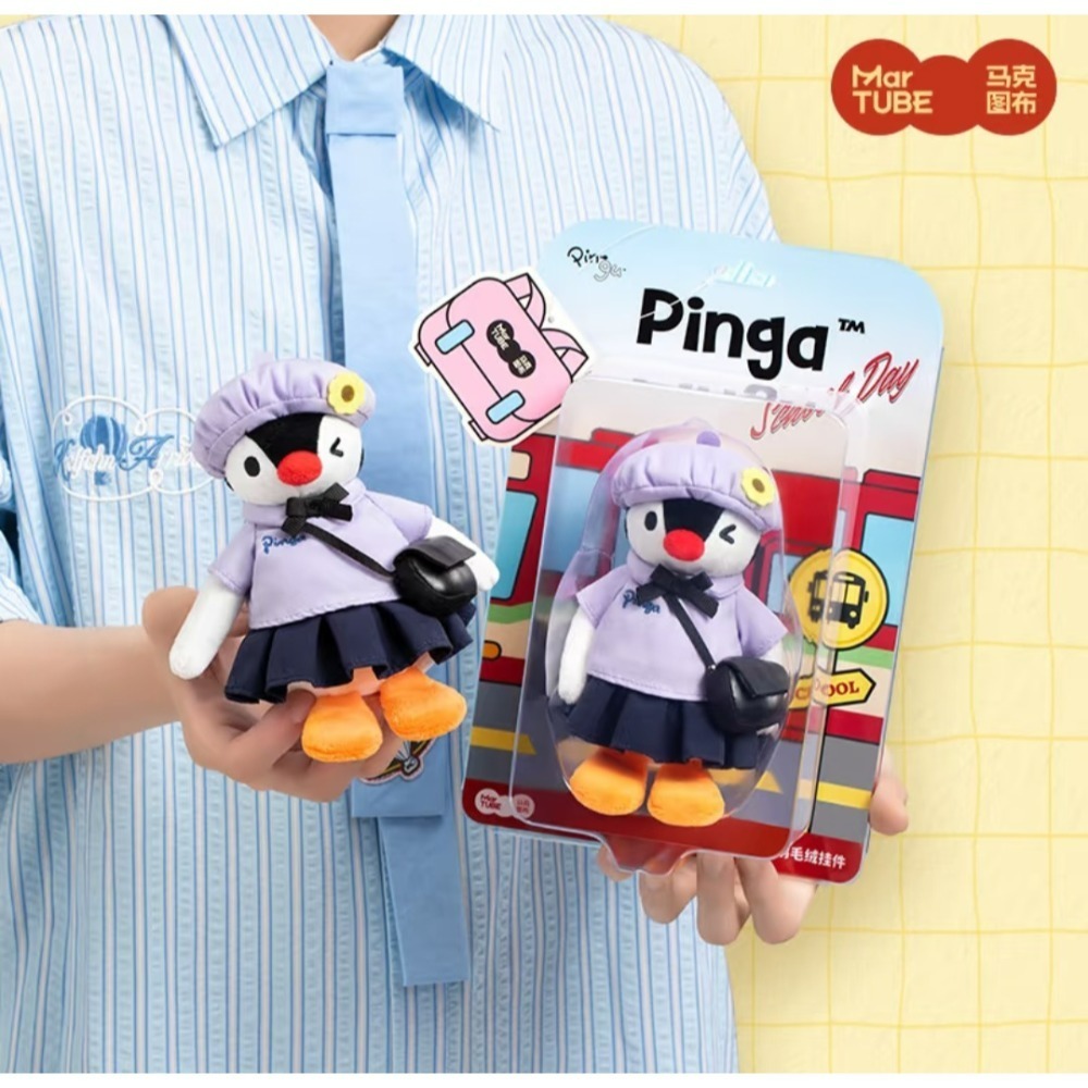 〈預購〉企鵝家族 pingu 泰國 學生 制服 娃娃 吊飾-規格圖5