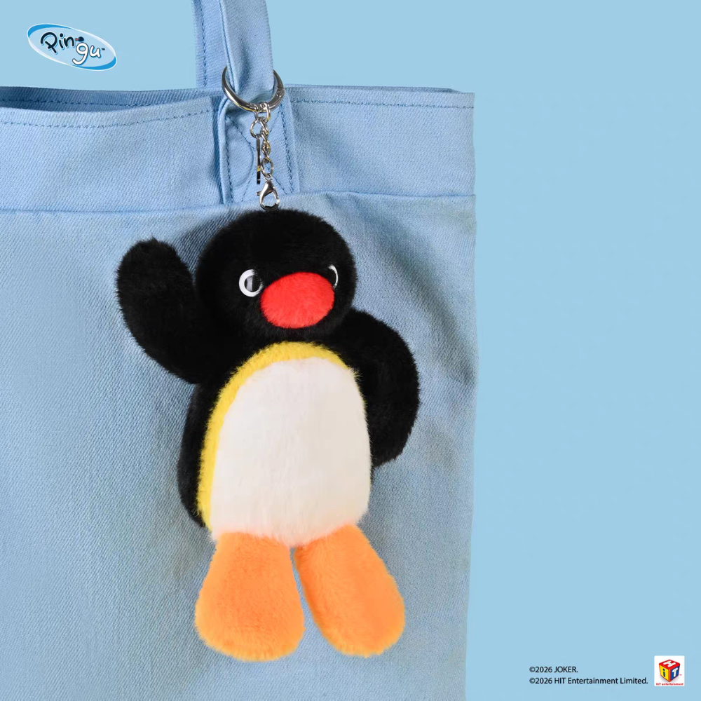 〈預購〉企鵝家族 pingu 炸毛 刺毛 娃娃 吊飾 12.5cm-細節圖4
